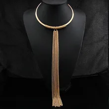 CirGen модные женские туфли позолоченный металл ожерелье на длинной цепочке Ленточки кулон оригинальная Бижутерия Воротник Цепочки и ожерелья украшение, E34