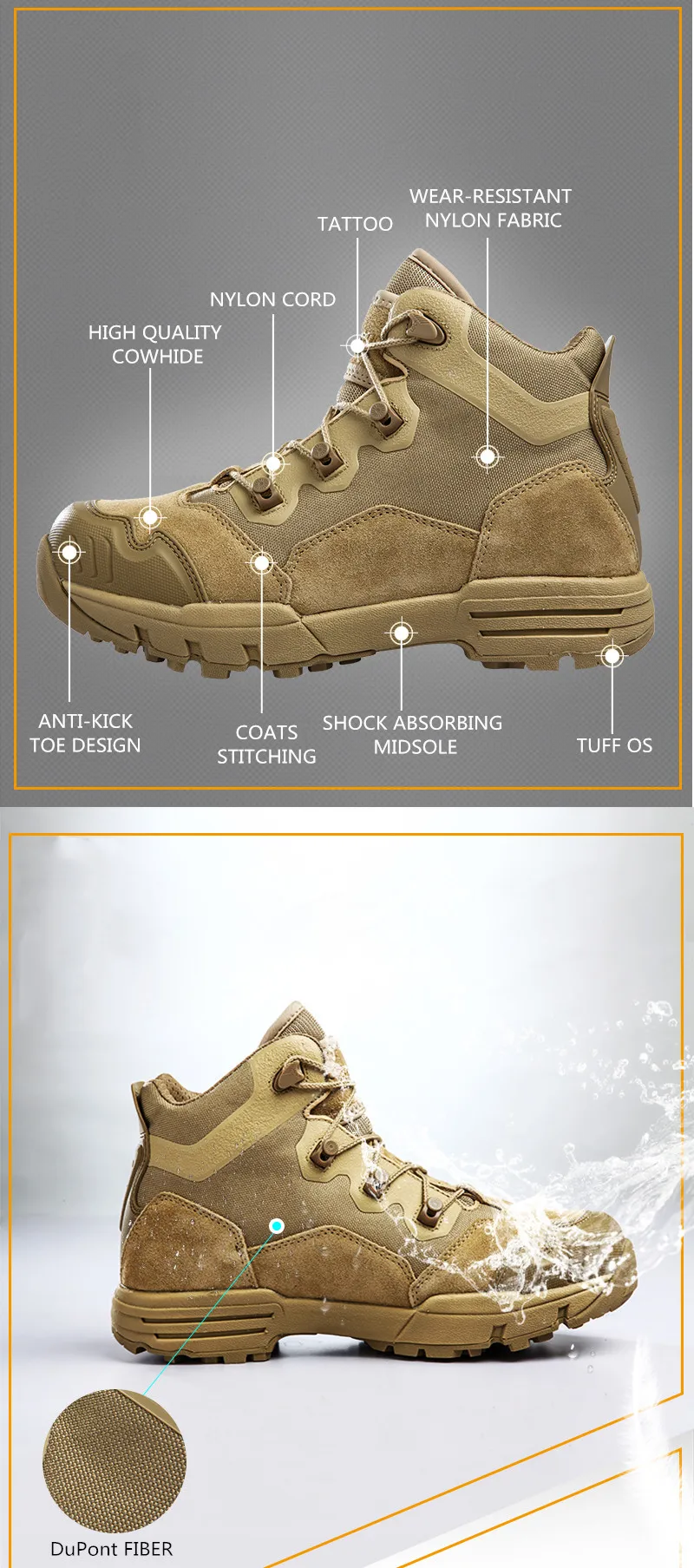 Антарктика Водонепроницаемая походная обувь военные ботинки тактические боевые уличные Горные Скалолазание Кемпинг спортивные ботинки Campismo