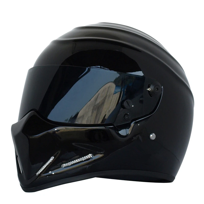 

DOT Approved Motorcycle Helmet Motorcycle Cool Black Full Face Riding Helmet Motorbike Road Racing Helmet For Men And Women