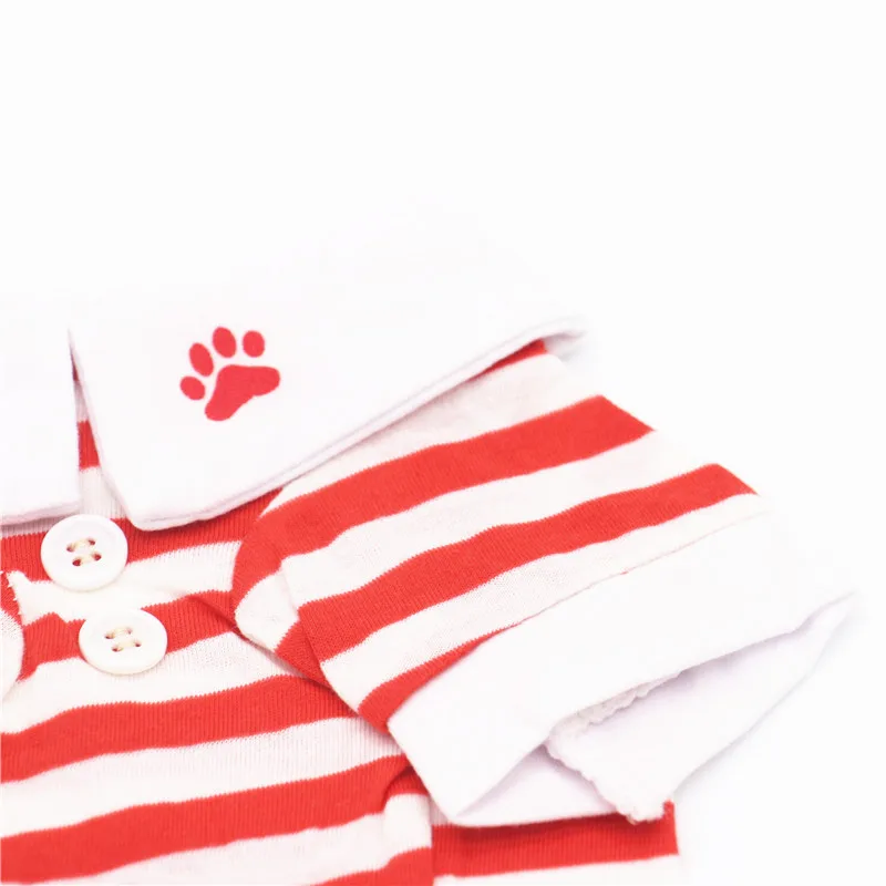 Модный дизайн; для собаки жилеты с полосами морского флота, дешевое хлопоковое щенок брендовые футболки для собак, комплект летней одежды для семьи, одежда для Боди для чихуахуа XS-L