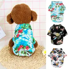 Гавайский стиль, футболка для кошек, мягкая одежда для щенков, собак, милая одежда для домашних животных, мультяшный любимец, летняя рубашка для маленьких домашних животных, XS-XXL