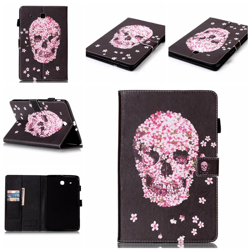 Stylus Holder Flip Cover For Samsung Galaxy Tab E 9.6 SM-T560  T561 Case Wallet Smart PU Leather Smart Card Slots Tablet Cover (5)