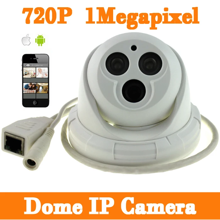 New Arrival 1MP Mini Dome IP Camera 2 Powerful Array LED Indoor Network IP Camera Support Motion Detection