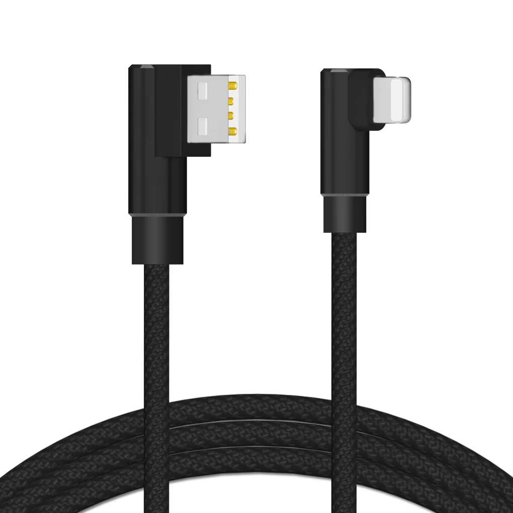 Высокоскоростной 2 м зарядный кабель двойной локоть USB кабель 2A Синхронизация данных нейлон тканый TPE для Android IOS type-C