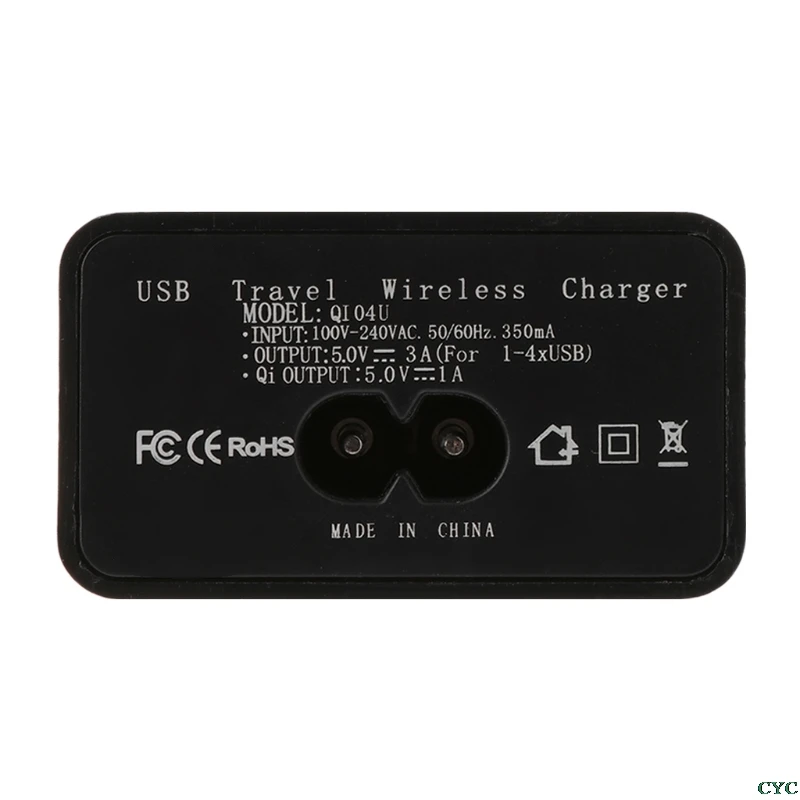 Беспроводной зарядный блок с 4 портами usb планшет мобильный телефон зарядное устройство EU/US/UK/AU штекер универсальный для iphone Huawei Xiaomi HTC