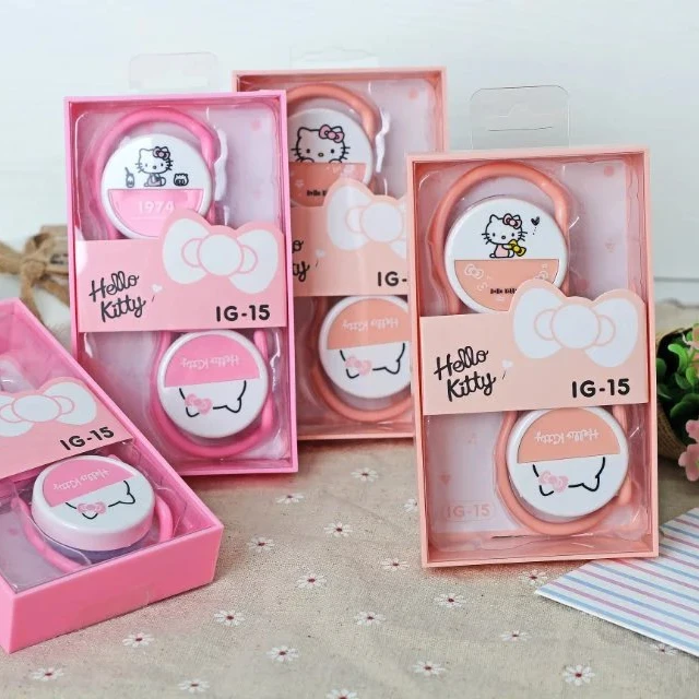 

Lovely Cute Cartoon Hello Kitty 3.5mm Stereo Ear Hook Music Sport Earphone Kawaii Cat Earbud For Phone MP3 MP4 Headphone Headset
