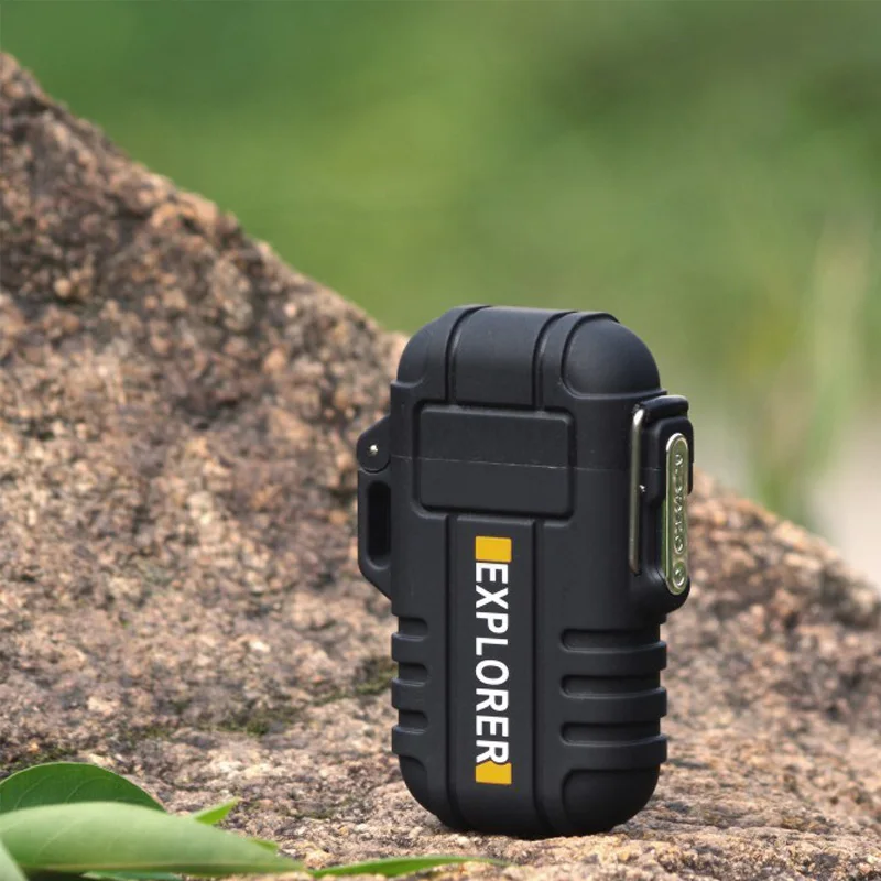

Outdoor Electronic Waterproof USB Plasma Lighter Rechargeable Double Arc Electric Cigarette Lighter Windproof Cigarette Lighter