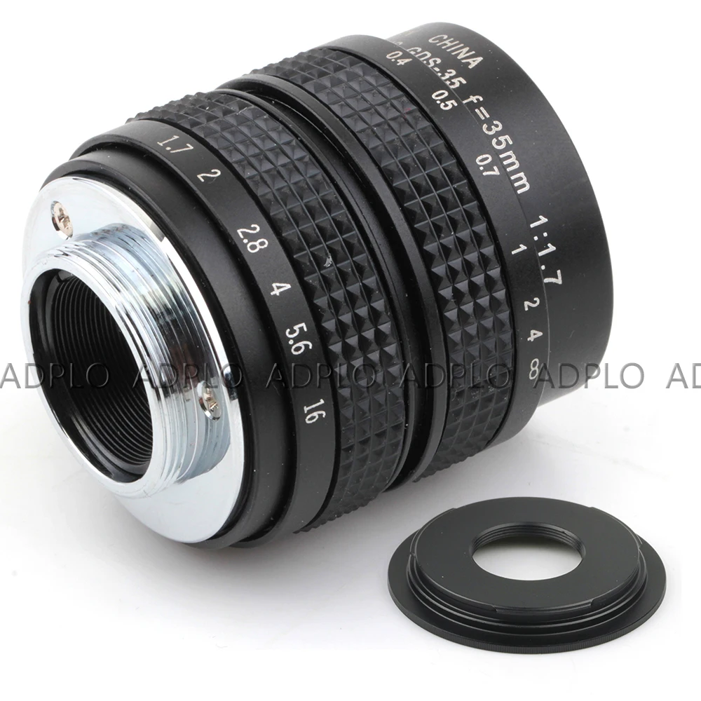 Pixco 35 мм f/1,7 для Nikon 1 MICRO 4/3 для Pentax Q Nex Fuji FX CC телевизионный объектив+ бленда объектива+ макро кольцо+ C крепление к адаптеру камеры