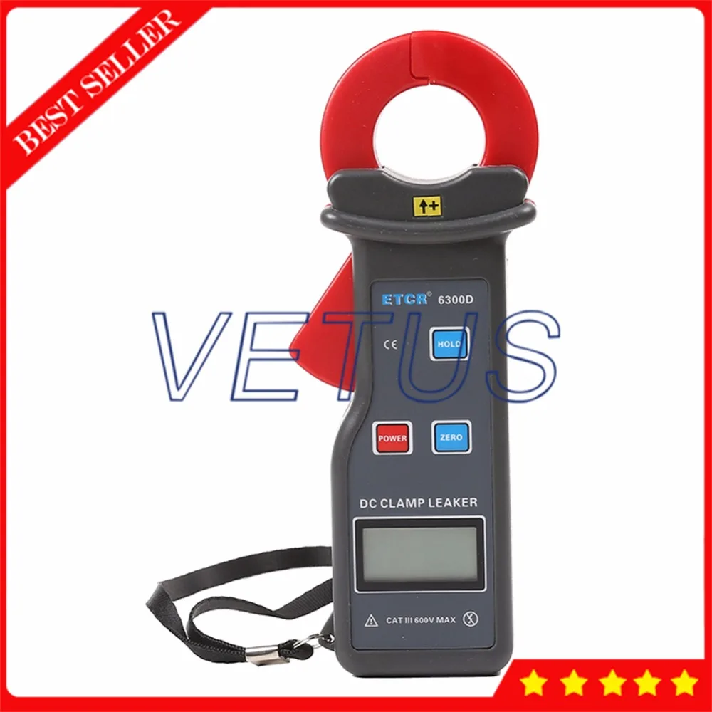 Double shielding 0.1mA resolution digital dc ammeter with ETCR6300D Leakage Current Clamp Meter 