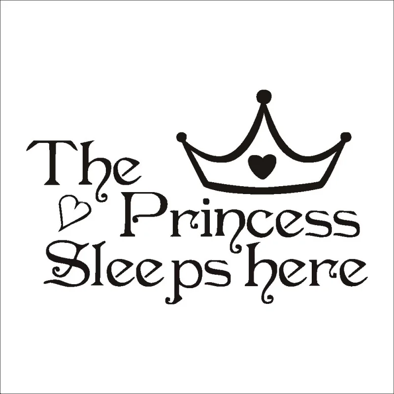 

DIY Wall Sticker Princess Sticker Decal Home Wall Paper Art Decor Simple Style Wall Art Decor