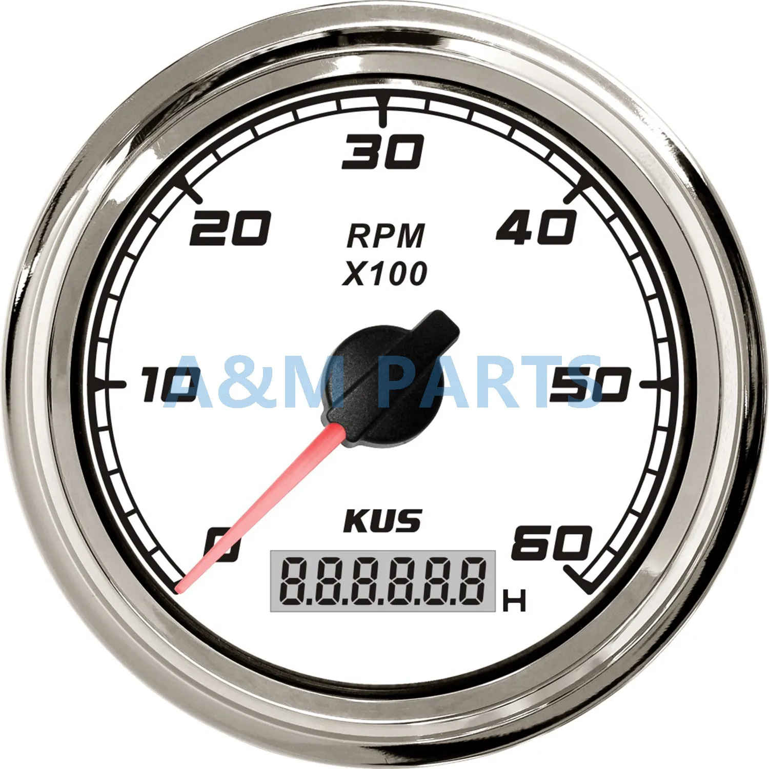 KUS Marine Tachometer Car Truck Boat Tacho Gauge With LCD Digital Hourmeter Waterproof 0-6000 RPM Speed Ration 0.5-250 85mm KUS Marine Tachometer Car Truck Boat Tacho Gauge With LCD Digital Hourmeter Waterproof 0-6000 RPM Speed Ration 0.5-250 85mm