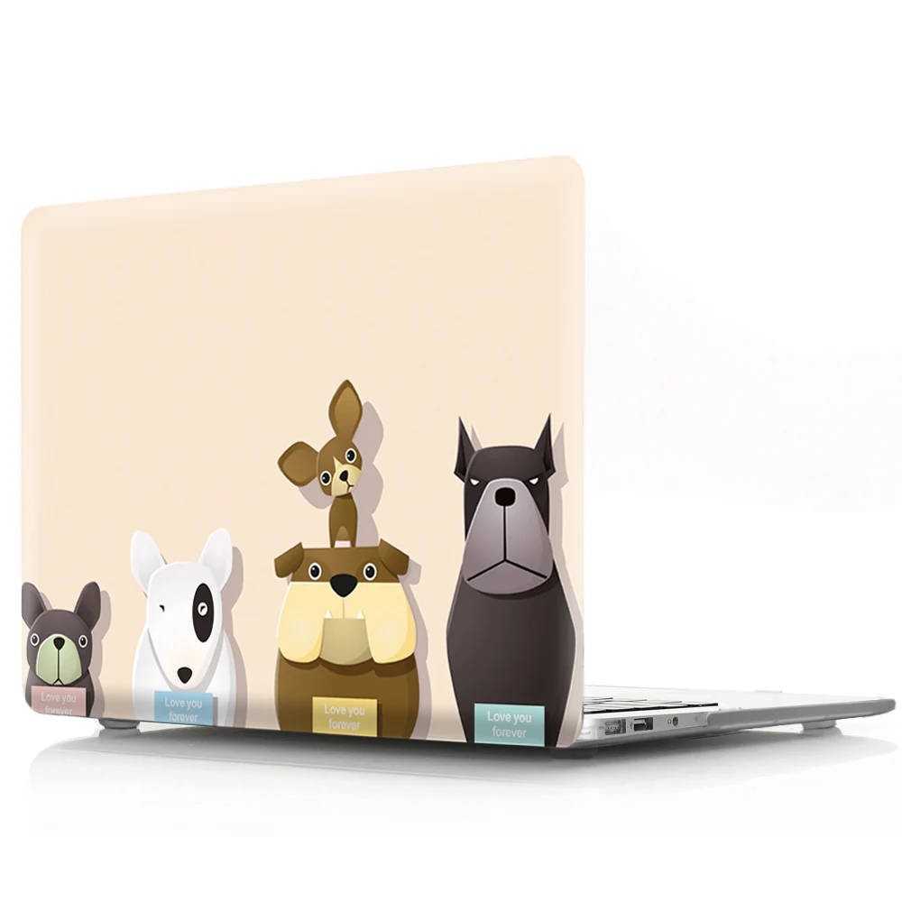 Милый чехол с кошкой для Macbook Pro 13 2018 жесткий мультипликационным принтом A1706 A1989 Air