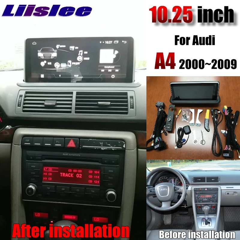 Для Audi A4 B6 B7 8E 8H 2000~ 2009 LiisLee Автомобильный мультимедийный CarPlay 10,25 дюймов WiFi gps карта радио оригинальная система навигации NAVI