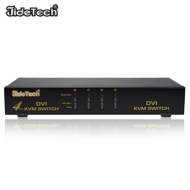 DVI KVM Switch 4 Port With USB Sound Devices For Mouse