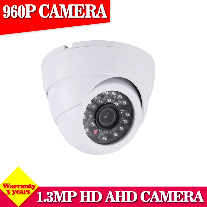 

Crazy Sales,HD AHD 1.3MP CCD 2500TVL CCTV Security HD AHD Camera 3.6mm Lens IR-CUT 24 IR Leds Night Vision Indoor Dome Camera
