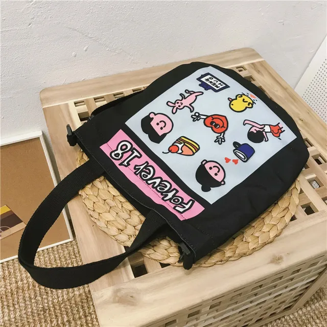 Funny Harajuku Forever 18 Printed Canvas Bag For Women Environmental