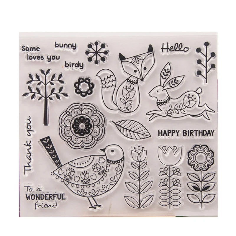 

Bird Animals Clear Silicone Seal Stamp DIY Album Scrapbooking Photo Card Decor