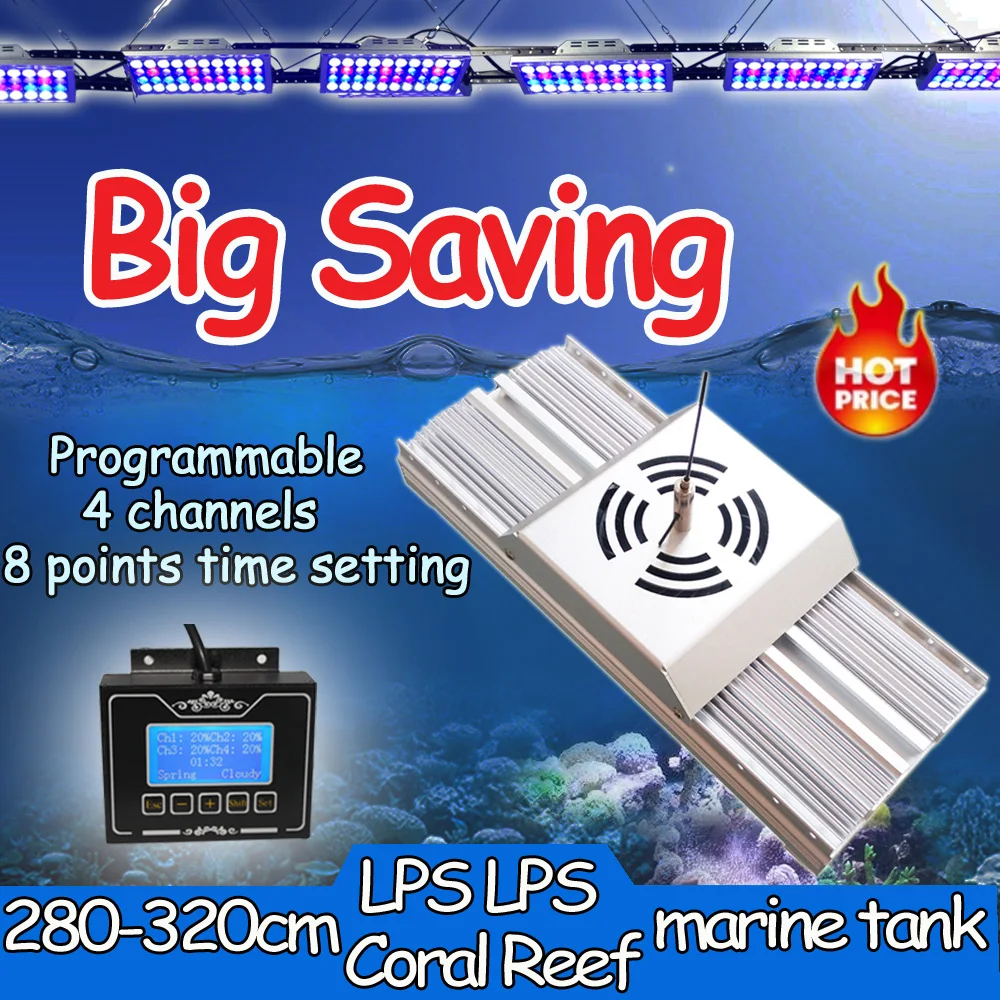programmable full spectrum led wifi marine aquarium light for fish tank