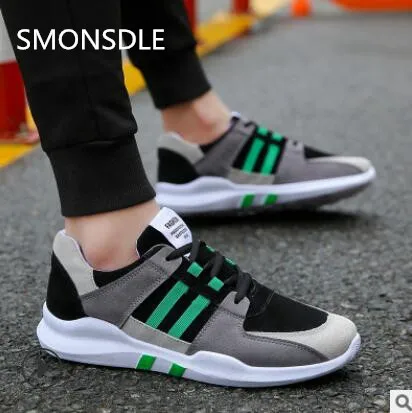 

SMONSDLE 2019 spring Korean student board shoes trend fashion men's shoes low to help tie wild breathable sports shoes men