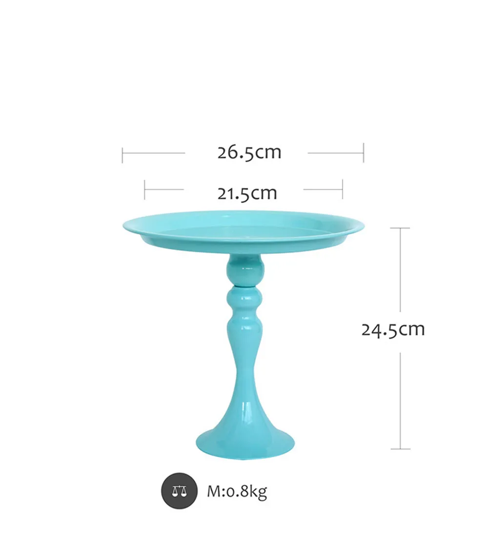 Нордический высокий металлический поднос для хранения скандинавский Элегантный шик Ins фруктовый торт десертная тарелка синий ювелирный поднос домашний стол Декор - Цвет: s