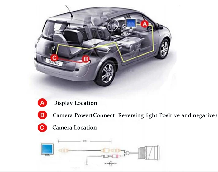 Viecar 4,3 дюймов автомобильная парковочная система HD Автомобильное зеркало заднего вида монитор и 170 градусов Водонепроницаемая Автомобильная камера заднего вида