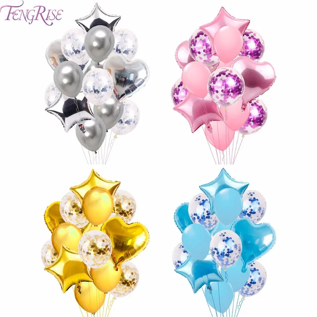 FENGRISE Multi Air Balloons Happy Birthday Party Helium Balloon Decor Wedding Festival Baloon DIY Baby Shower Party Supplies