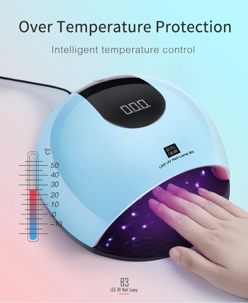  80W UV LED Lamp For Nails Dryer 10s/30s/60s/120s Timer LCD Display Infrared Sensing 36 Leds UV Lamp - 32959839977