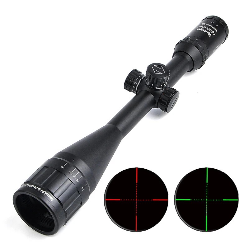Bestsight 6-24x50 Тактический Снайперский прицел Riflescope зеленый и красный прицел для винтовки с подсветкой Оптический прицел охотничьи прицелы оптический прибор для страйкбола