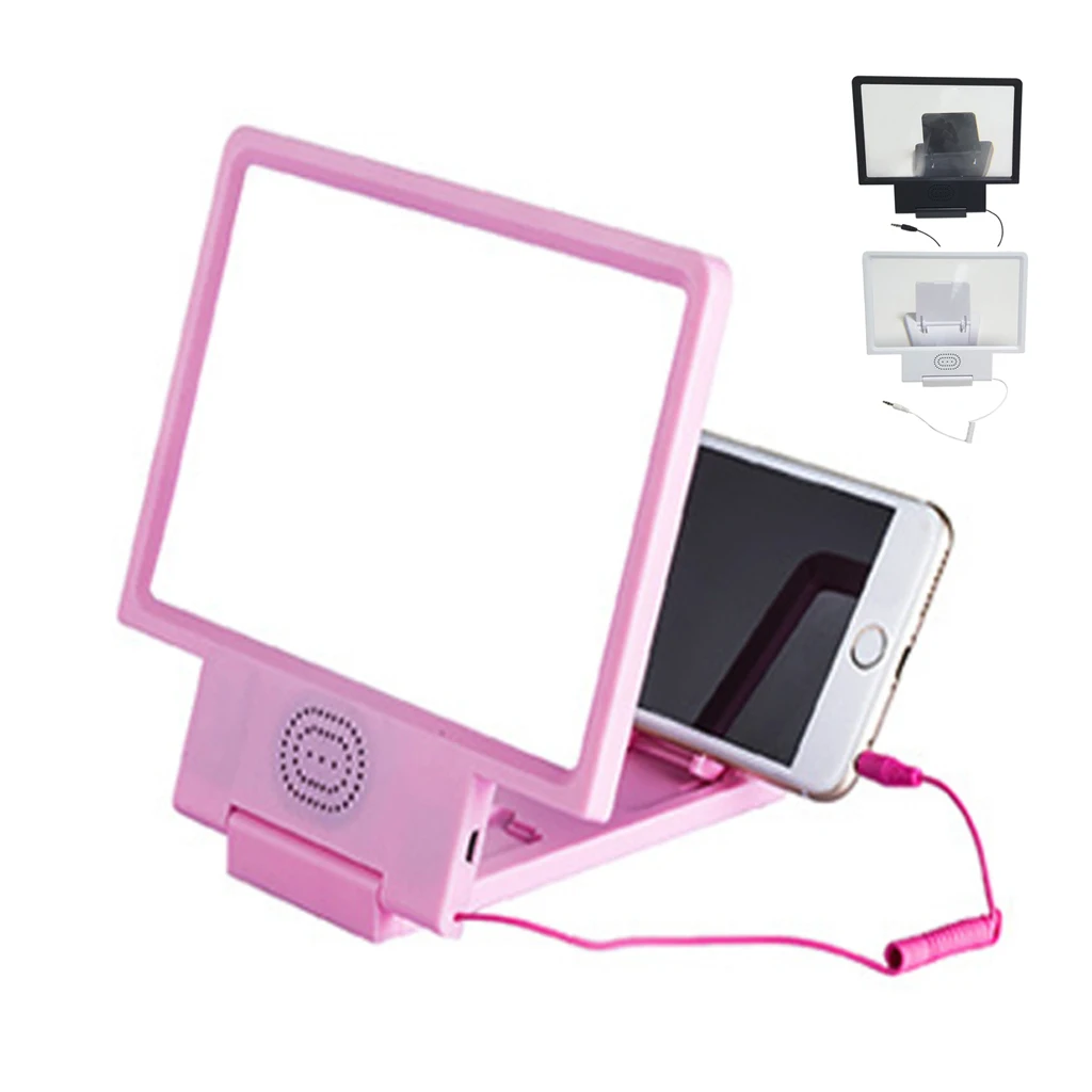  Mobile Phone Screen Magnifier Desk Phone Holder Enlarged Expander Stand 3D Video Amplifier Bracket 