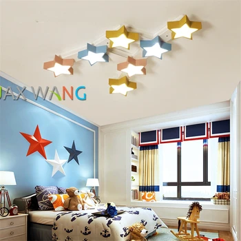 

Star Ceiling Lamp Children Bedroom Led Modern Minimalist Lighting Creative Princess Room Light Boy Lights