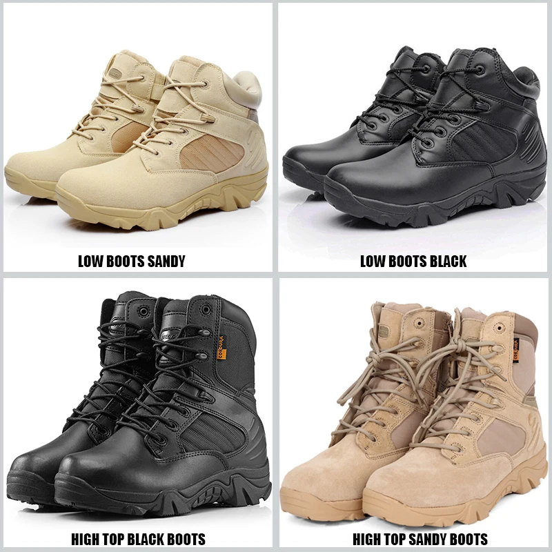Брендовые новые мужские армейские ботинки; Качественная спецназ; Тактический пустынный; армейские ботильоны; Рабочая обувь; кожаные женские зимние ботинки