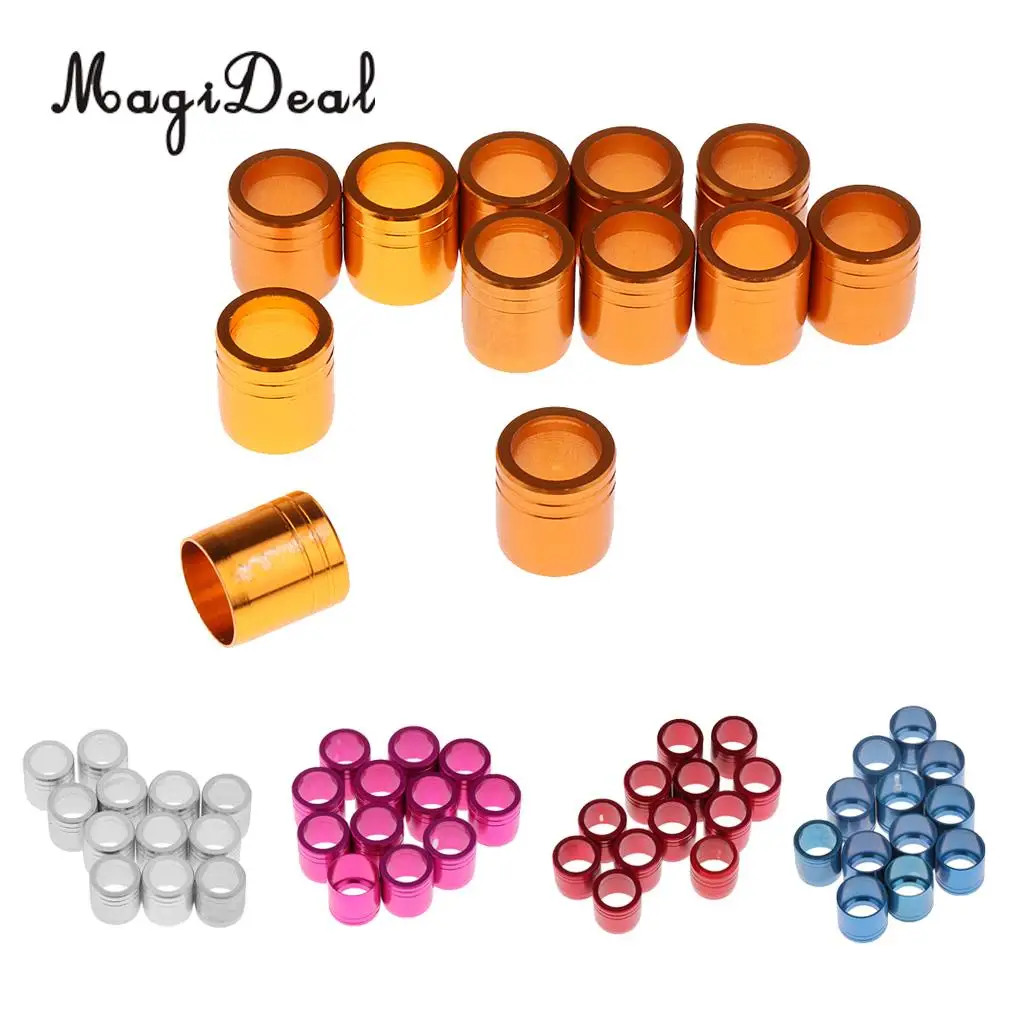 

MagiDeal 12 Pieces Metal Explosion-proof Ring for OD 7.6mm Arrow Shaft Archery Accessories - Various Color