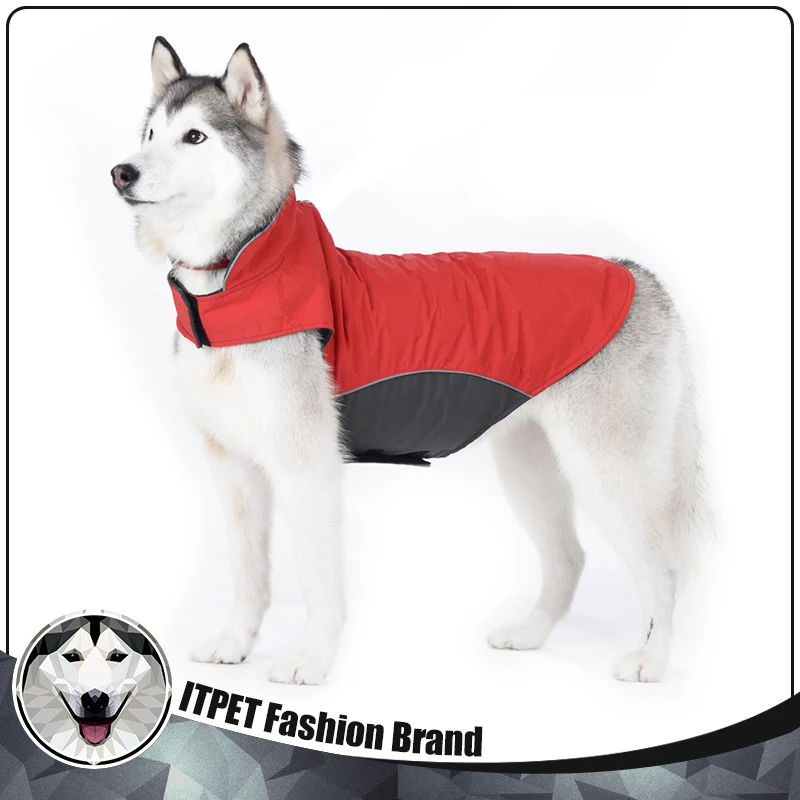 Designer Pattern Waterproof Windproof Medium Big Dog Pet Down Jacket