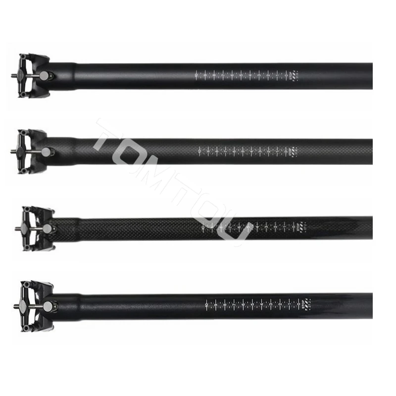 

Gloss/Matte Black Full Carbon Fibre MTB Bike Seatpost Road Bicycle Seat Post 31.6/27.2/30.8*350/400mm With Titanium Screws