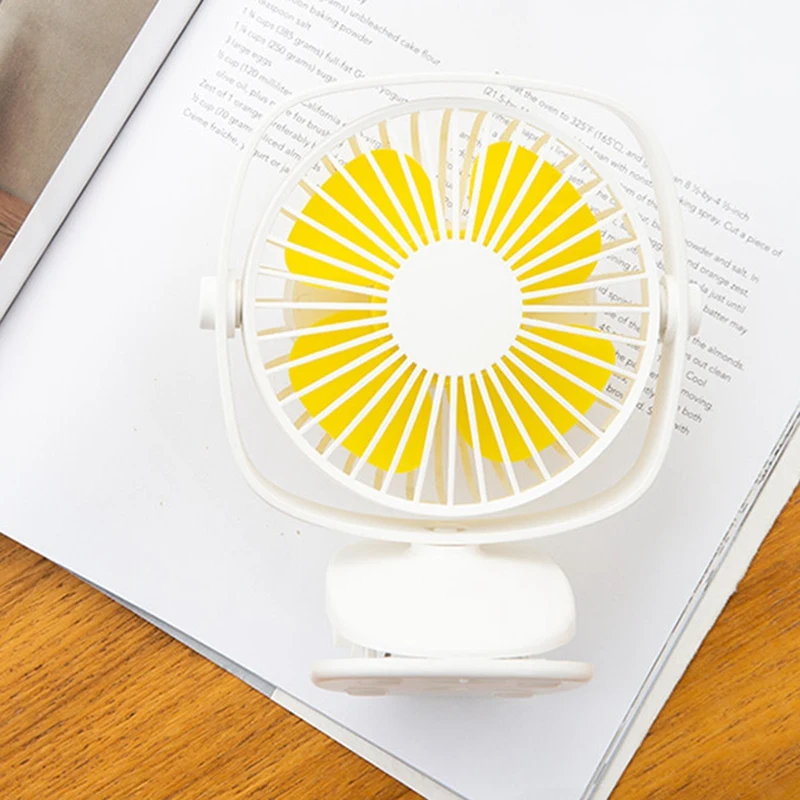 

Mini Usb Rechargeable Air Cooling Fan Clip Desk Fan Dual Use Home Student Dormitory Bedside Portable Desktop Office Fan