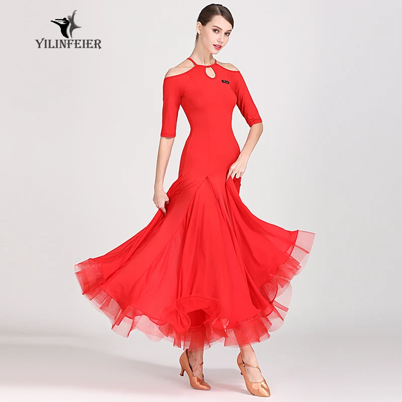 New ballroom dance competition dress dance ballroom waltz dresses standard dress women S9054