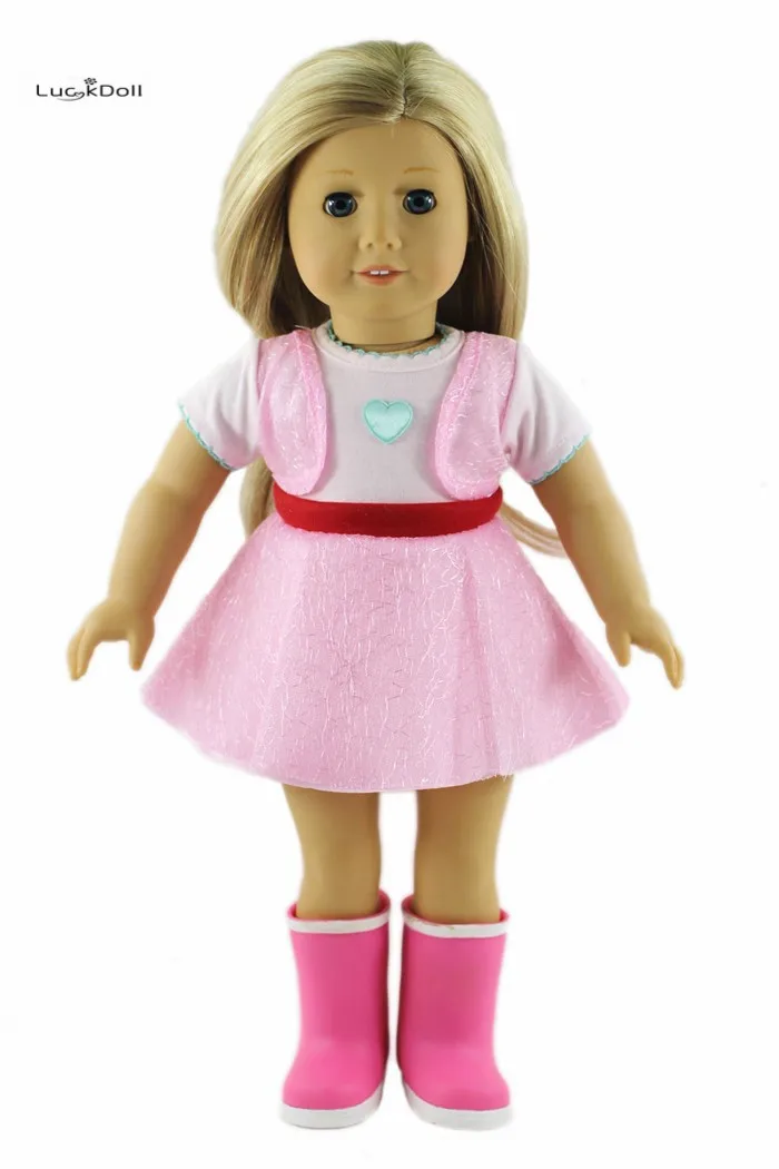 LUCKDOLL новая милая розовая юбка для 18 дюймовых или 43 см американских кукол чтобы