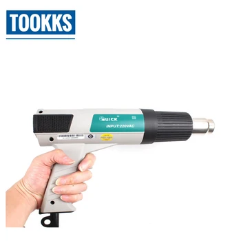 

Portable QUICK 885 hot air heat gun Adjustable LCD display Air Gun intelligent soldering station