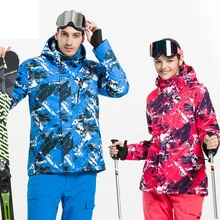 Новинка Горячая Распродажа брендовая мужская лыжная куртка водонепроницаемая ветрозащитная женская теплая куртка зимняя спортивная утолщенная Одежда для взрослых Лыжная одежда