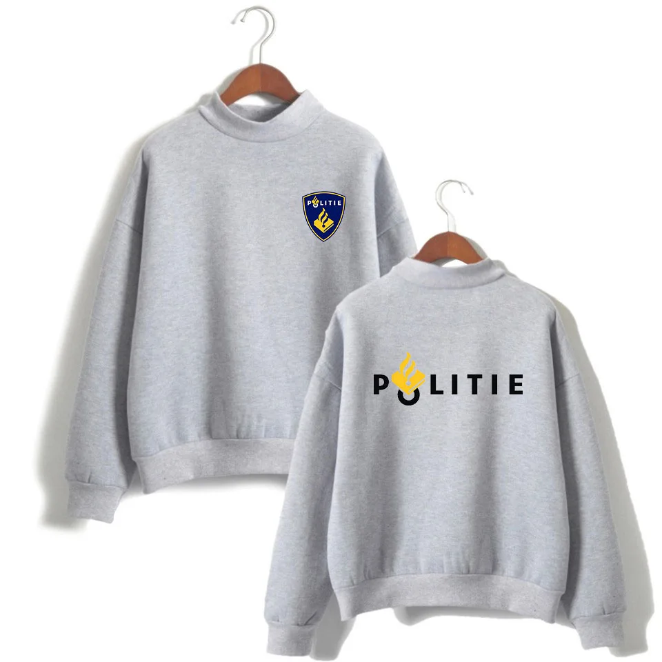 Politie Nederland Hip Pop Hoodies Pullover Turtleneck Women Men Sweatshirts Streetwear Harajuku Oversized Swat Unit Force Tops