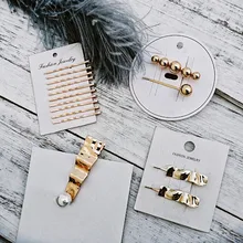 Timlee H056 оригинальность Ретро Геометрическая волна неправильная Имитация Жемчуга Сплав заколки для волос мода торговля аксессуарами для волос