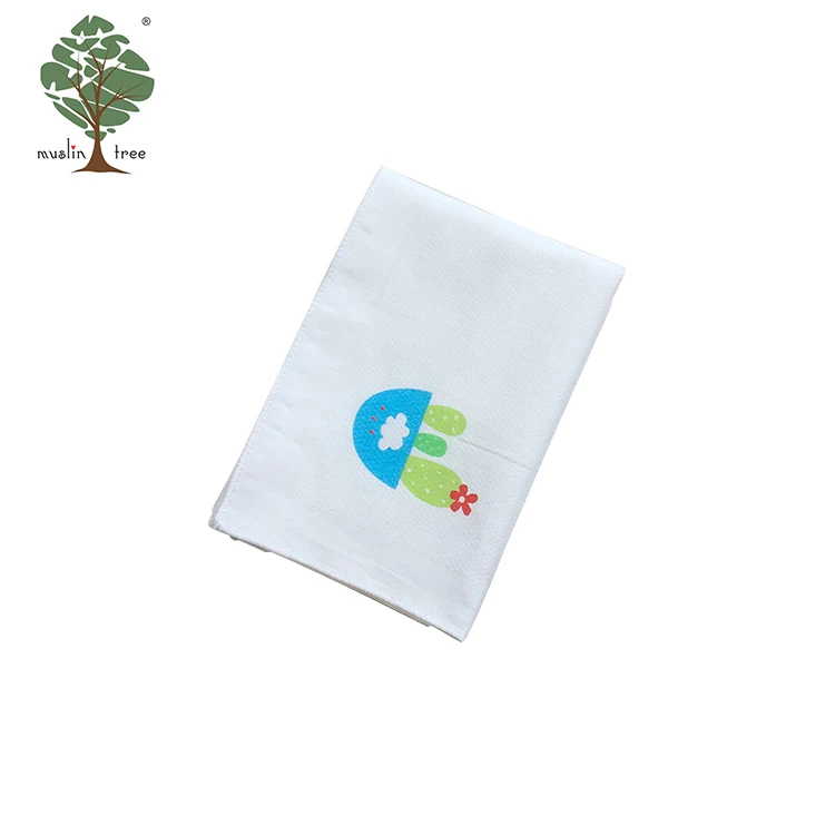 

MuslinTree cute cartoon printed baby towels handkerchief newborn wipe towel