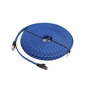 

Durable 1M 1.8M 3M 5M 8M 10M 15M 20M CAT7E Ethernet Internet Network Patch LAN Flat Cable Cord For Computer Laptop