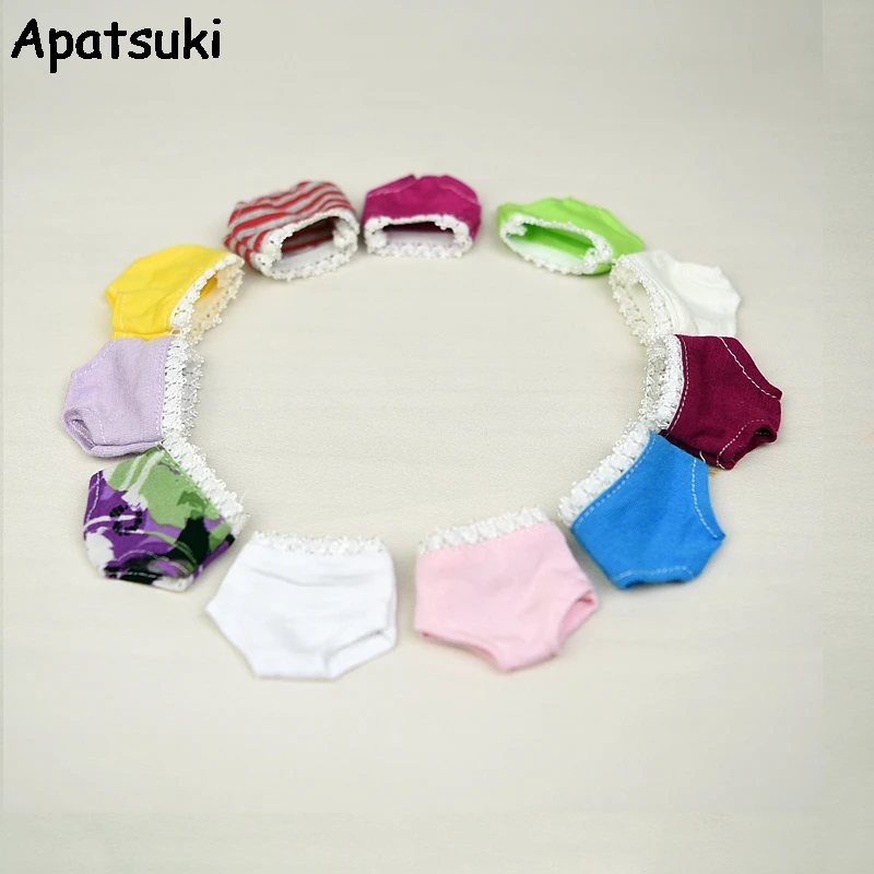 3pcs/lot Colorful Underwear Briefs For Barbie Dolls Knickers For Blythe 1/6Dolls Underpant For