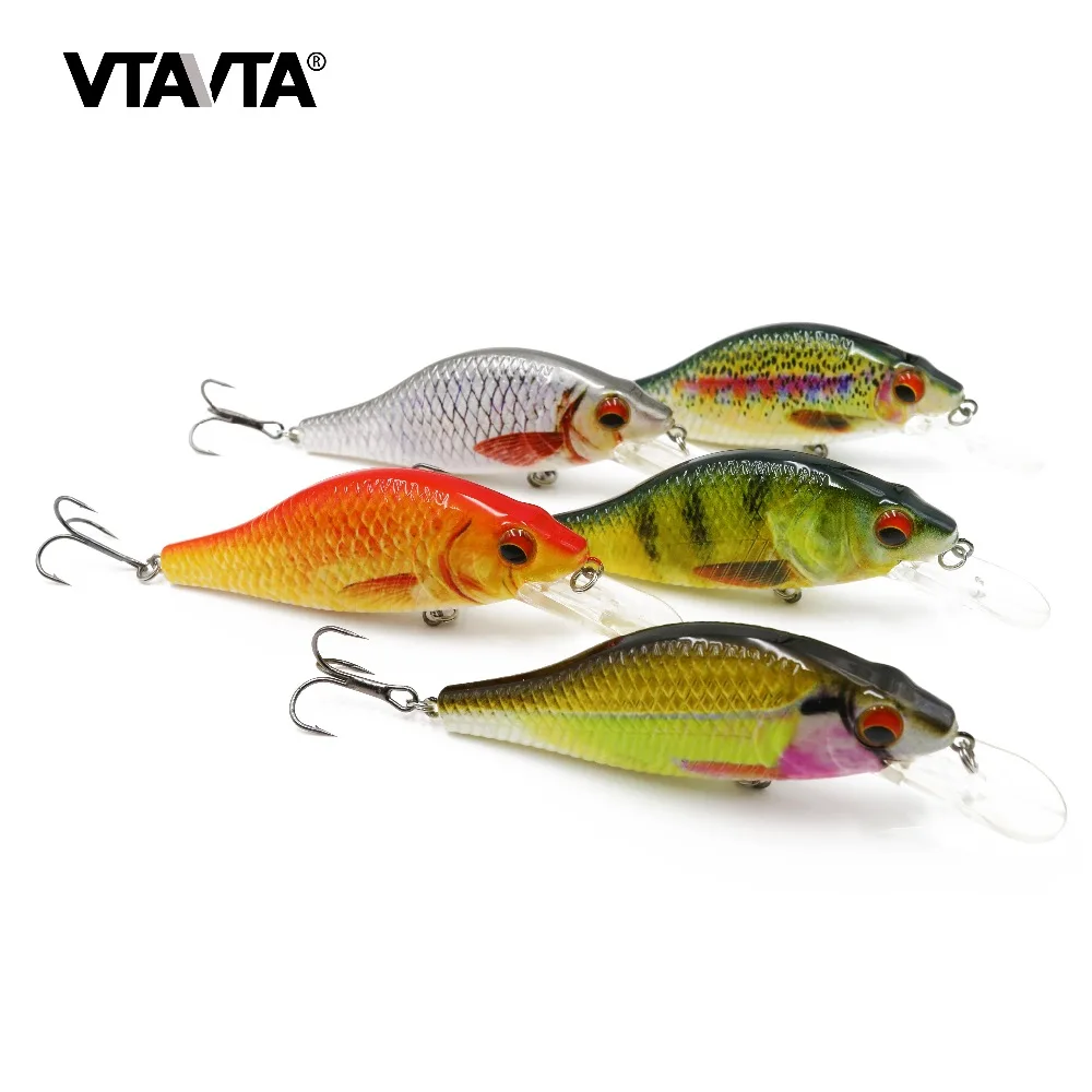 VTAVTA 11 2 см приманка для щуки Crankbait уникальный тела рыбалки приманки 5 цветов