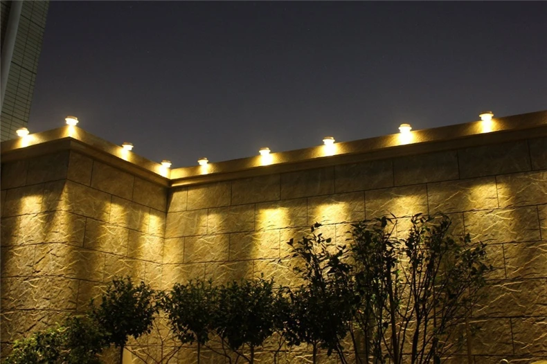 waterproof led solar powered fence gutter solar light for garden yard tree solar lamp23