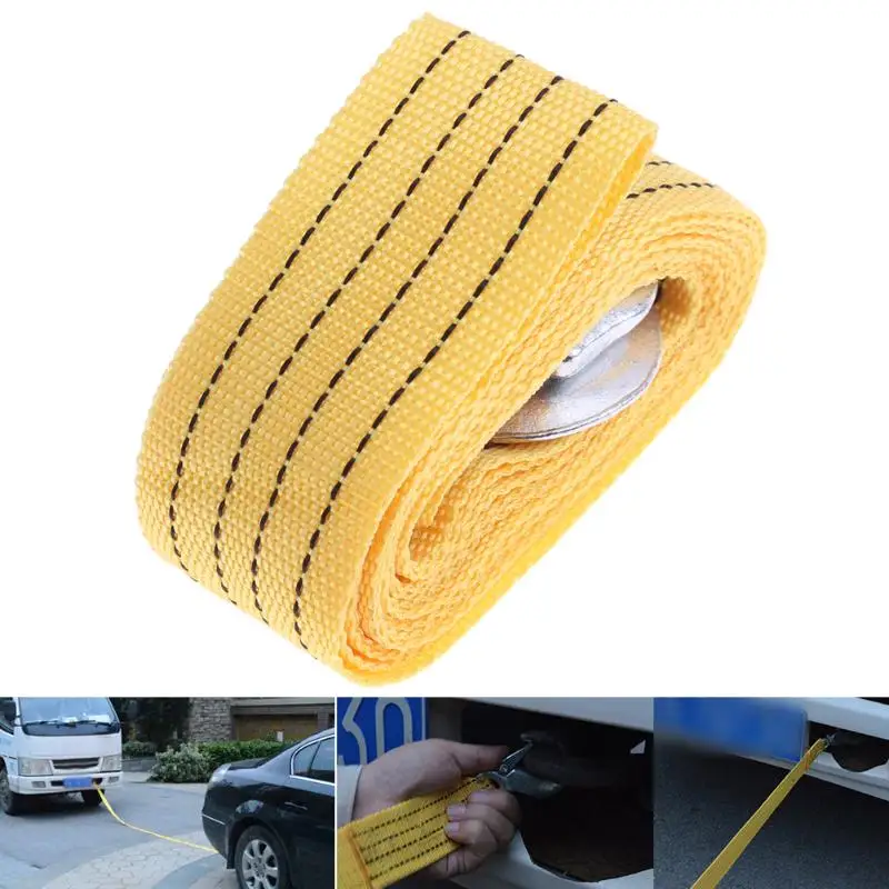 Vodool 3Ton 4 متر كابل سيارة سحب حبل سحب الشريط سحب سحب الحبل مع السنانير ل الثقيلة سيارة الطوارئ Vodool 3Ton 4 متر كابل سيارة سحب حبل سحب الشريط سحب سحب الحبل مع السنانير ل الثقيلة سيارة الطوارئ