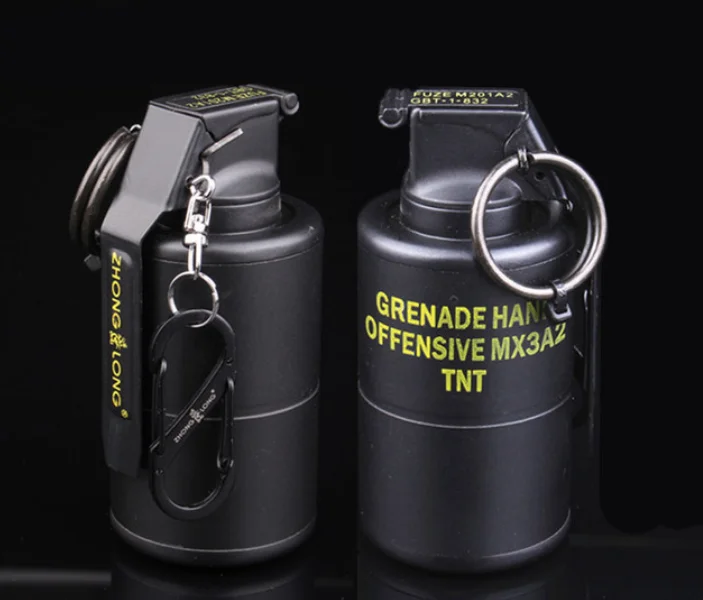 

M-84 Creative Military Army Style Metal Key Chain Cigarette Lighter Outdoor Sports Gas Windproof Cigar Lighters LFB472