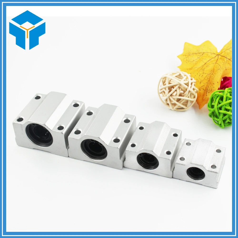 

4pcs SC6UU SC8UU SC10UU SC12UU Linear Ball Bearings For XYZ Rail Shaft Linear 3D Printer Part Aluminium Alloy Pulley Wheel Parts