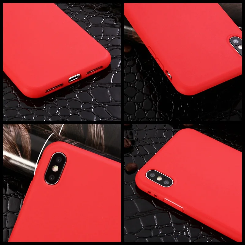 XBXCase Candy Color TPU Rubber Silicone Phone Case for iPhone 6 6S 7 8 Plus Matte Protective Case for iPhone XS X XSMax XR Cover
